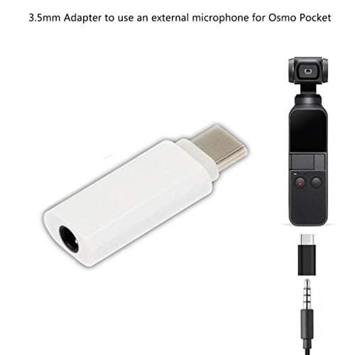 JF12 Type C USB C to 3.5mm Audio Adapter for External Microphone for Osmo Pocket