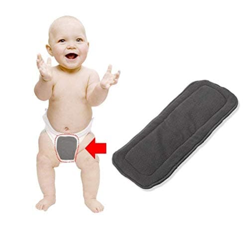 OSOCOzee 5 layers Highly Absorbent Microfiber with Super Soft Organic Bamboo Baby Cotton Cloth Diapers Nappy Inserts /Moisture free /dry /Comfortable /Stain resistant material /Water proof /Reusable /Machine wash / More durable and Free size for 0 to 3 years babies (Pack of 7)