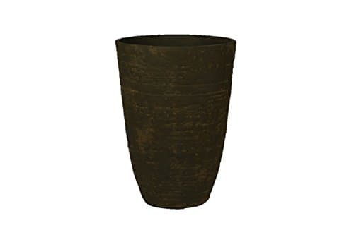 Stone Light Antique AS Series Cast Stone Planter (Pack of 2), 14 by 20.5", Sandal Wood