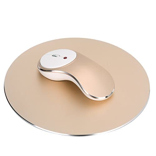 Sky Hiker Chargable 2.4G Wireless Mouse, Ultra Thin and Silent Click, 1600 DPI Adjustable with USB Receiver + Aluminium Alloy/PU Leather Both Size Use Mouse Pad for Laptop PC and Mac