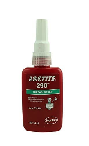 Loctite 290/50ML Threadlocking Adhesive, Medium/High Strength, 50 mL - 2 Pack