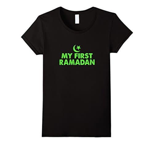 Womens My first Ramadan Shirt Medium Black