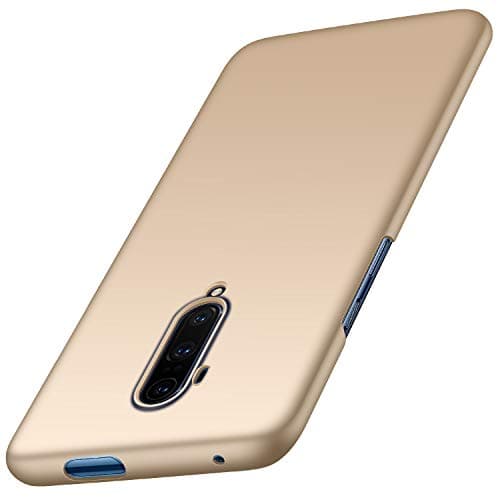 Yipmai Compatible with OnePlus 7T Pro Case, 0.03 Inch Ultra Thin Ultra Slim Hard PC Plastic Protective Case for OnePlus 7T Pro (Smooth Gold)