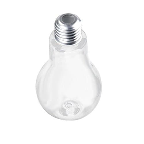 Ularmo Bulb Bottle Light Bulbs Shape Cup for Tea Water Milk Leak-proof Home Bar Decor (100ML, Silver)