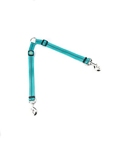 DCbark Double Dog Leash Coupler, Two Dog Adjustable Length Dog Lead, Premium Quality Leash Coupler for 2 Dogs