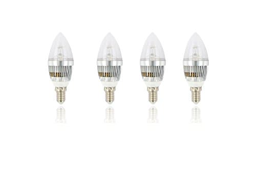 ANC LED Dimmable E12 Crystal Candelabra Light Bulb,Warm White Equivalent 40W Incandescent Bulb 4-pack