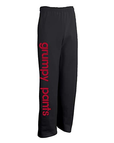 Designs From Jess Big and Comfy Grumpy Pants Sweatpants Medium Red