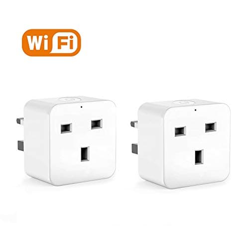 Smart Plug ASZKJ Mini WiFi Socket/Compatible with Alexa (Echo Echo Dot) Google Home/Wireless Remote Control Socket/Timer Plug Switch/WiFi Plugs/No Hub Required/Support IFTTT (2 Pack)