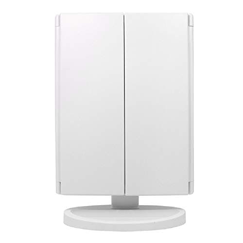 light up vanity makeup mirror - with illuminated led lights - perfect lighting for skincare - magnification for mascara and eyeliner - ideal for bedroom dressing table or bathroom - women accessories