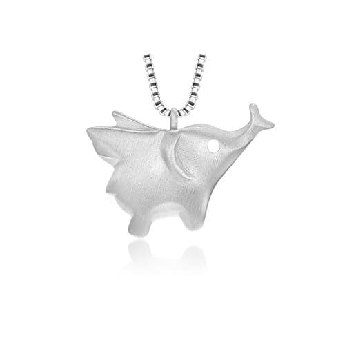 Melodyep Cute Dumbo Silver Pendants