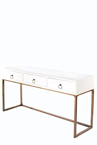 Statements by J Lianne Console Table, White/Gold