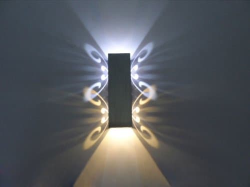 Butterfly 2W Dimmable LED Wall Sconce Up/Down Light Fixture Decor Lamp Kit