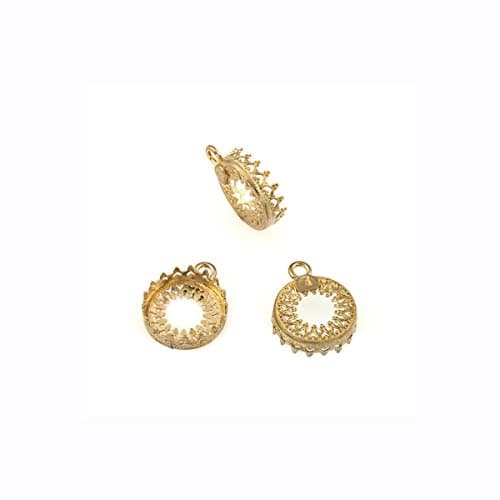 10 Pack - Round Bezel Cup Settings Brass 12 Mm Findings Pendant Earring Ring 269