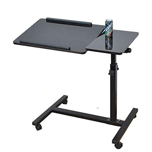 Folding desk Tiltable Overbed Bedside Table with One-Touch Height Adjustment Feature 2 Colors 675062~100cm (Color : A)