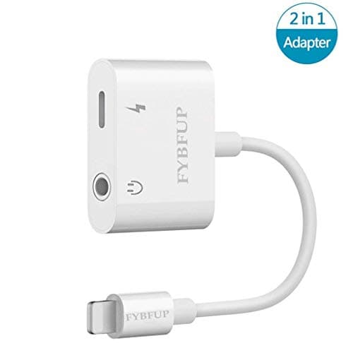 FYBFUP Adapter for iPhone 7 Dongle for iPhone 8 Accessories AUX Audio Headset Convertor Cable [Charge+Music] 3.5mm Jcak Adapter for iPhone 7/7plus8/8plus/X/XS max/XR Support iOS 11/12 Later