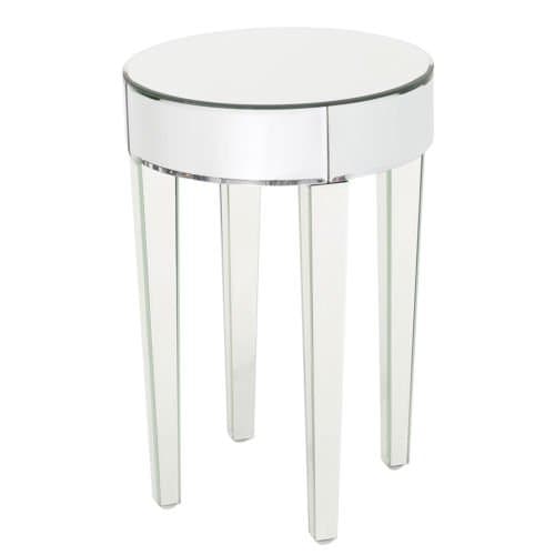 Willa Arlo Interiors Curry Round Mirrored End Table