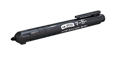 10 pk Fine Point Retractable Permanent Marker - Black Ink