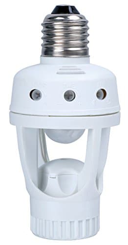 Motion Sensor Light Lamp Holder Bulb Socket - Adjustable Time Delay / Ambient Brightness / Detection Sensitivity