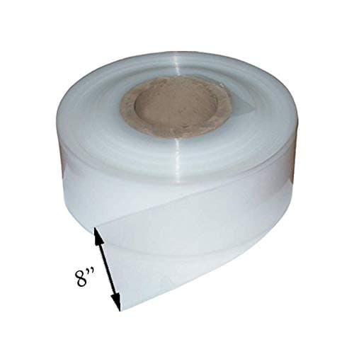 BWS - 2 Rolls x 8" Heavy Duty Clear Polythene Layflat tubing (250 Gauge)