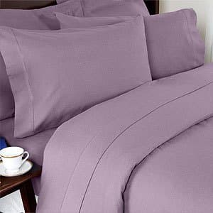 800 Thread Count Three (3) Piece King Size Lavender Solid Duvet Cover Set, 100% Egyptian Cotton, Premium Hotel Quality