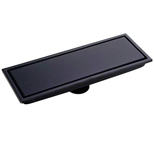 ACZZ 30Cm Linear Shower Drain with Tile Insert Grate, Professional Brushed 304 Stainless Steel Rectangle Shower Floor Drain Manufacturer,Floor Shower Drain with Leveling Feet, Hair Strainer