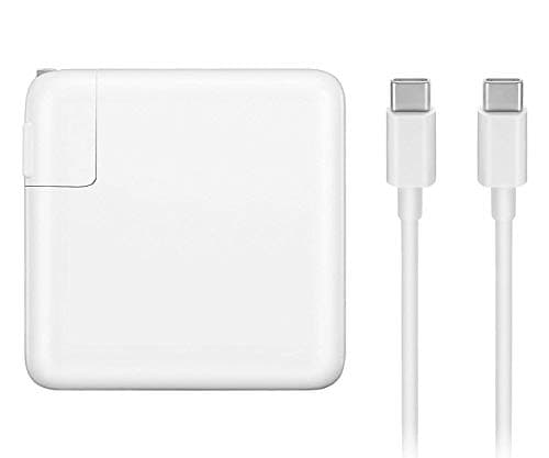 87W USB-C Charger, Replacement power adapter Compatible with Mac Book Pro 15 inch 2016 13 inch 2017 2018 12 inch A1706,A1708 Type-C/USB-C power charger With USB-C to USB-C cable