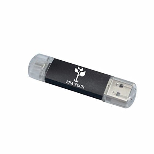 Two Way Dual USB OTG Memory Stick Flash Drive - USB to Micro USB Memory Stick, USB Flash Drive For Mobile phone and Computer - 8GB,16GB, 32GB. Compatible with all Android and Windows smart phones and tablets (16GB, Black)