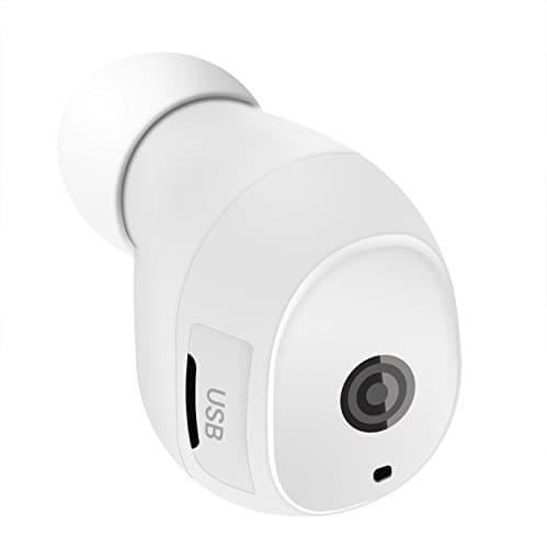 Bluetooth Earbud with Car Charge Stand V4.1 Wireless Bluetooth Headset Headphone Mini Waterproof Stereo Earphone for iphone Android Smart Phone and more (White)