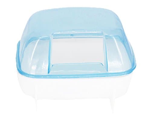 Small Animal Bathtub Half Translucent Deodorization Bathroom Hideout Sand Bath House (Pink/ Yellow/ Blue)