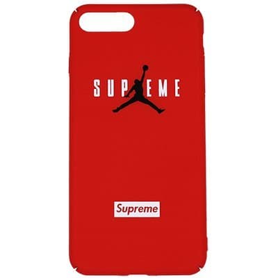 iPhone 8+ 5.5" Case, Jordan X Supreme Logo Protective Premium Hard Case for Apple iPhone 8 PLUS (Red)