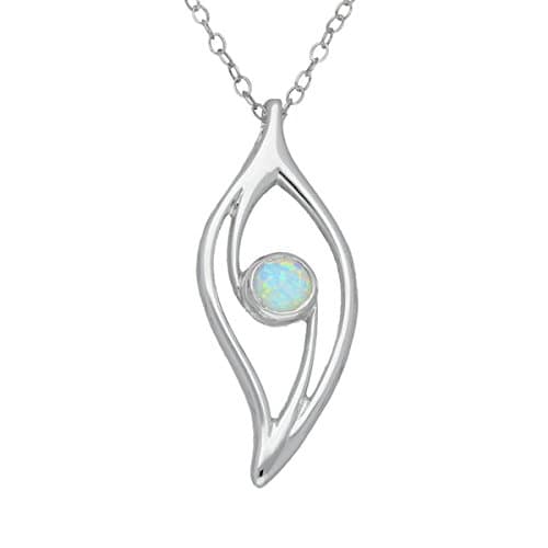 Ortak Harlequin White Opal Silver Pendant SP271