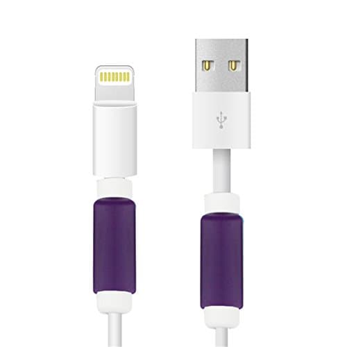 Peres® 3.5cm Colorful Data Cable Saver Protector for Apple USB Lightning Cable Iphone Earphones Protector and 30-pin Charging Cables for Ipod / Iphone / Ipad / Apple Watch (2*Purple)