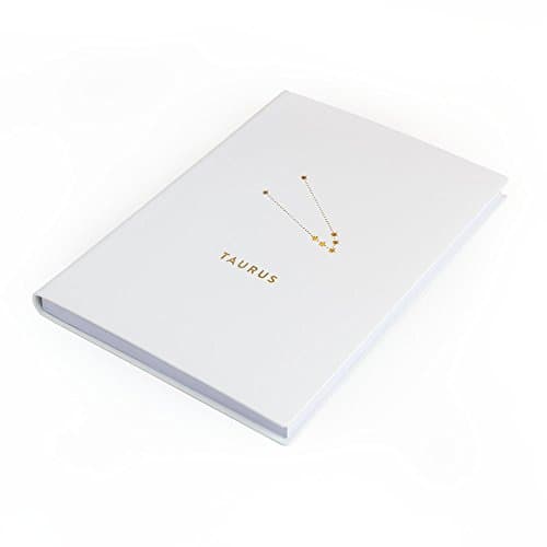 Chickidee Homeware Taurus Lined Notebook - White/Metallic Gold