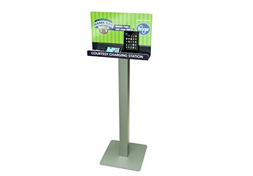 KwikBoost Customizable Deluxe Free Standing Cell Phone Charging Station | Multi-Device Retail Kiosk with 8 Charger Ports | Compatible with Apple iPhones, iPads, Samsung, Android, Tablets and More!