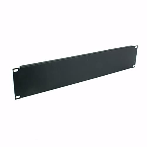 2U Solid Blank Panel | Premium Black | Steel | Flanged | Made in USA