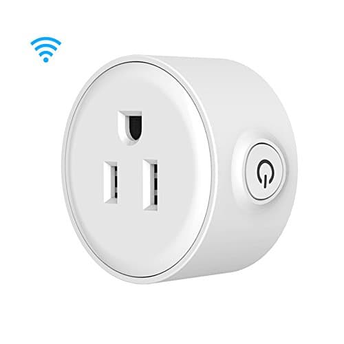 Smart Mini Wifi Plug Socket Outlet, Works with Amazon Echo Alexa Voice Control &amp; Google Home | No Hub Required | iHome Timer Control Outlet | iPhone, Android Smart Phones Compatible