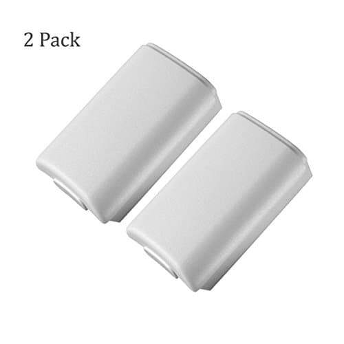 Diageng Wireless Controller AA Battery Back Cover Pack Case Shell for Xbox 360 Controller-2 Packs White