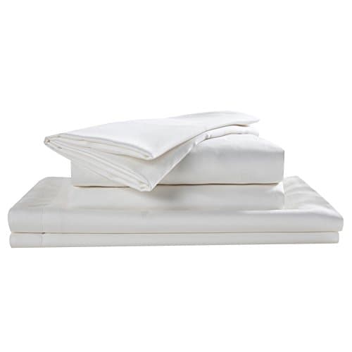 Cotton Home Luxury Collection – Genuine 620 Thread Count Percale – 100% Egyptian Cotton – 4 Piece Silky Sateen Sheet Set(Raw White, Queen)
