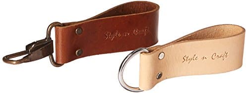 Style n Craft 98204 Snap Loop and D-Ring Combination in Heavy Top Grain Leather, Natural Color