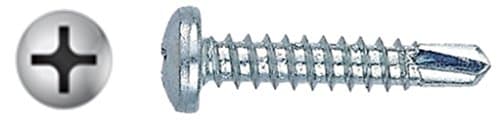 (8000) #8 X 1" Phillips Pan Head Self-Drill Screw Zinc Plated DP 2 Bulk Box DP 2