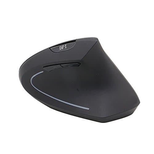 Bluetooth 4.0 Wireless Mouse Vertical Mouse Ergonomic Computer Mice 1600DPI (Black)