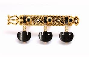 1 Set Classical Guitar Tuning Keys Machine heads Tuners Deep Engraved and balck pegs