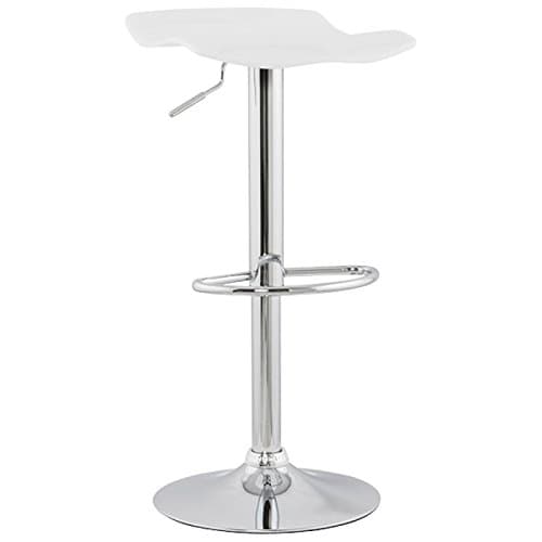 Clear Seat Bar Stool Design White Perspex 'Leo'