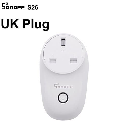 S26 Wi-Fi Smart Plug，Wireless Plug Socket Sonoff Smart WiFi Home Timing Plug, Wireless Remote Timer Light Socket Outlet Work with Amazon Google