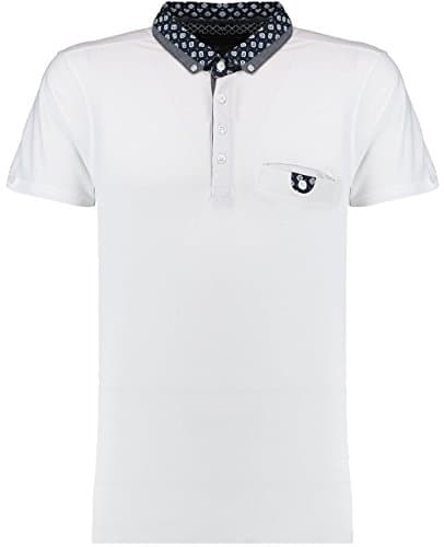 TS Heritage Mens Check Contrast Button Down Collar Short Sleeve Rugby Polo Shirt