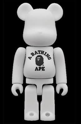 BE @ RBRICK Bear Brick A BATHING APE APE white 100%