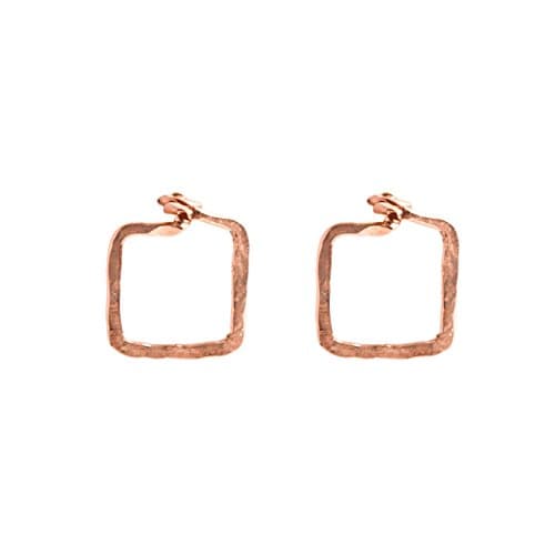 Dawn Earrings - Rose Gold Square Stud Earrings