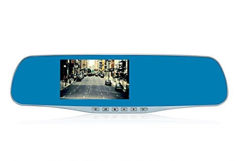 Ample Power 1080P Front 170° Wide Angle Rear 120° HD Dual-lens Rear Mirror Dash Cam Car DVR with Reverse Parking System,4.3 Inch Screen,32G SD Card