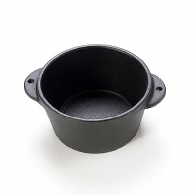 Arcata, Round Souffle Pot, 5.75 oz, 3 1/8" dia, Black, Cast Iron, each