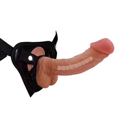 Slim Lifelike Adjustable Strap on Thin Toys for Beginner - 7.48 Inch